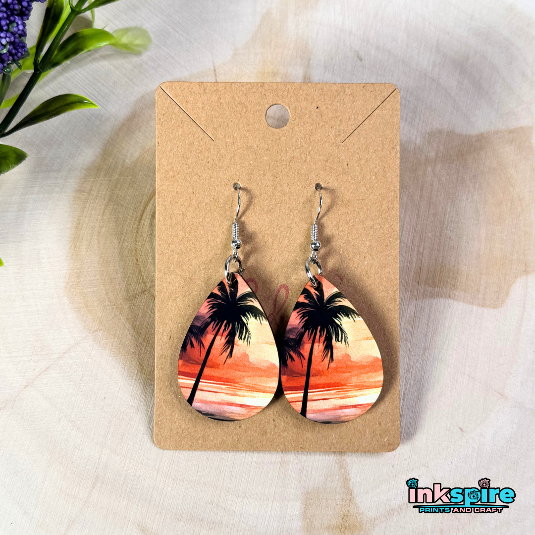 Teardrop Earrings - Summer - 1 Pc - Inkspire Prints and Craft