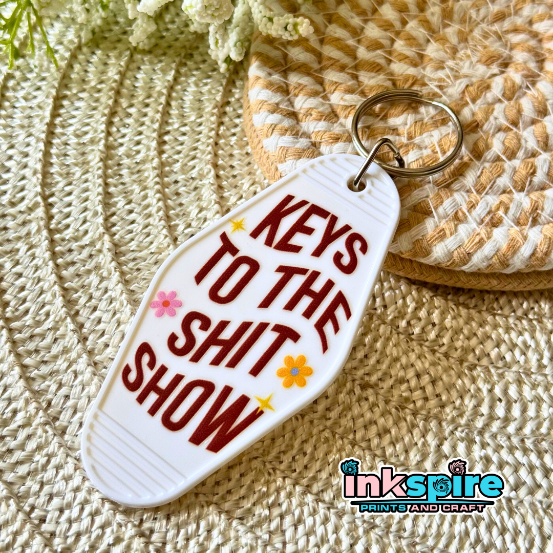 Hotel Keychain Style - Playful Words Design #2 - 1 Pc - Inkspire Prints and Craft