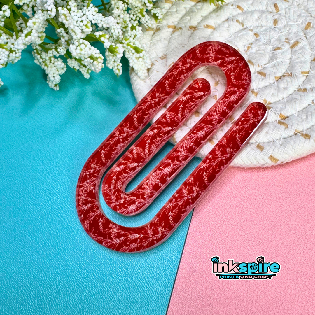 Giant Paper Clips - Floral Pattern - 1 Pc - Inkspire Prints and Craft