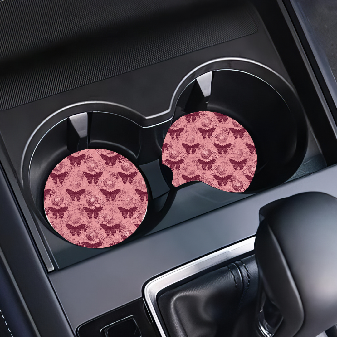 Car Coasters - Butterfly - 1 Pair - Inkspire Prints and Craft