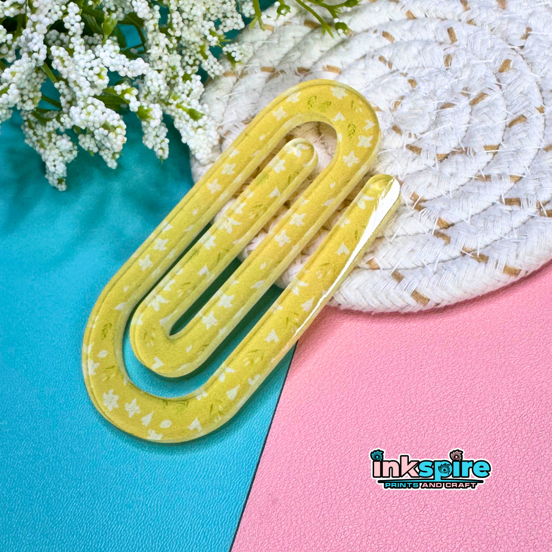 Giant Paper Clips - Floral Pattern - 1 Pc - Inkspire Prints and Craft