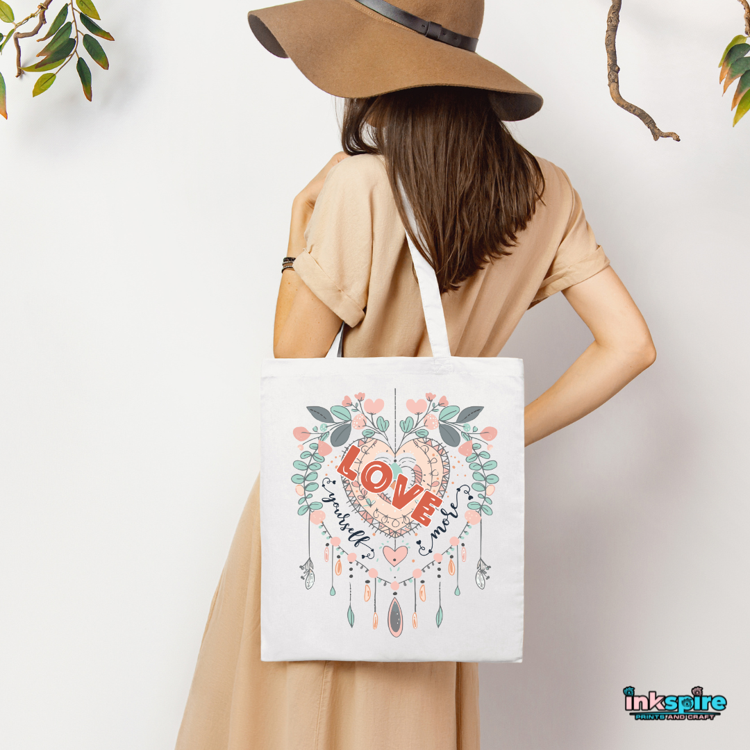 Tote Bag - Love Yourself More - 1 Pc - Inkspire Prints and Craft