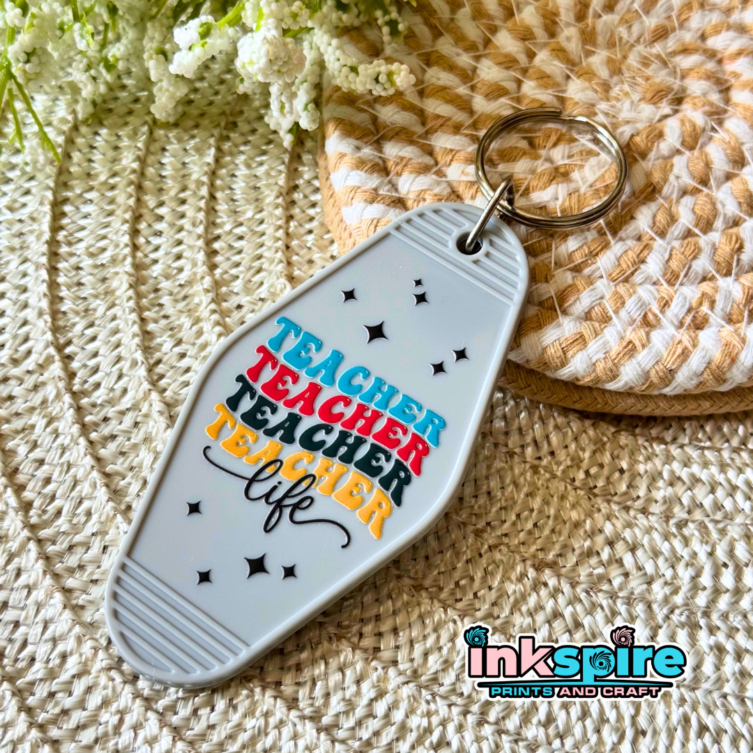 Hotel Keychain Style - Teacher Design #2 - 1 Pc - Inkspire Prints and Craft