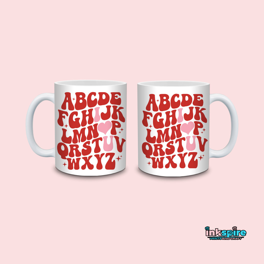 Mug - Alphabet Design - 1 Pc - Inkspire Prints and Craft