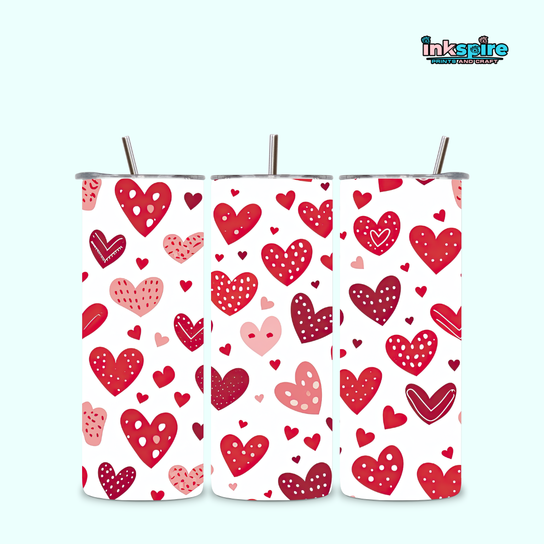 20oz Skinny Tumbler - Heart - 1 Pc - Inkspire Prints and Craft
