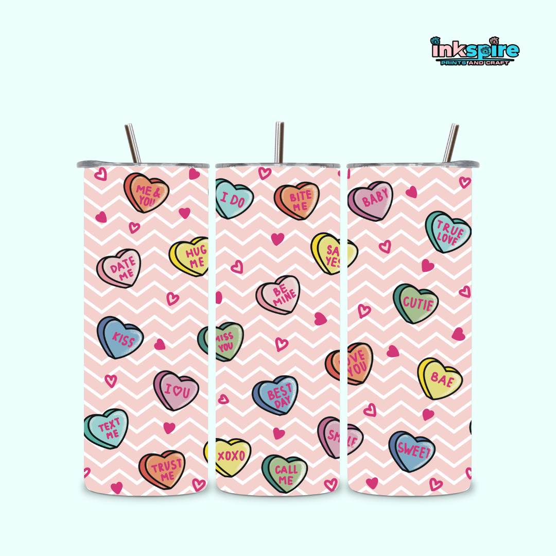 20oz Skinny Tumbler - Colorful Heart - 1 Pc - Inkspire Prints and Craft