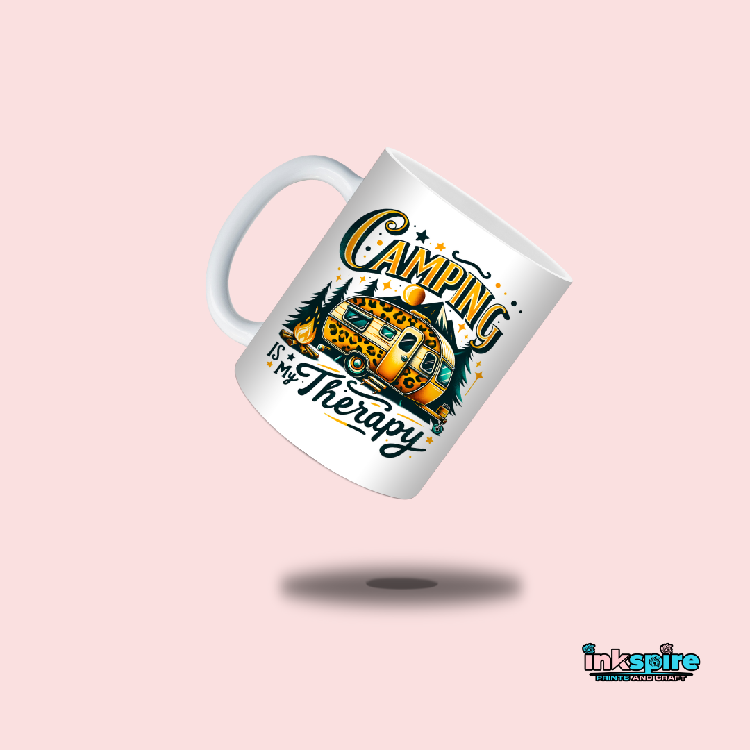 Mug - Camping is my Therapy Design - 1 Pc - Inkspire Prints and Craft