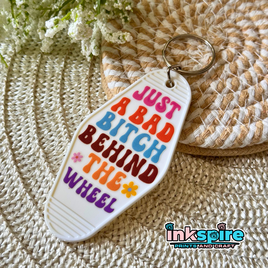 Hotel Keychain Style - Playful Words Design #1 - 1 Pc - Inkspire Prints and Craft