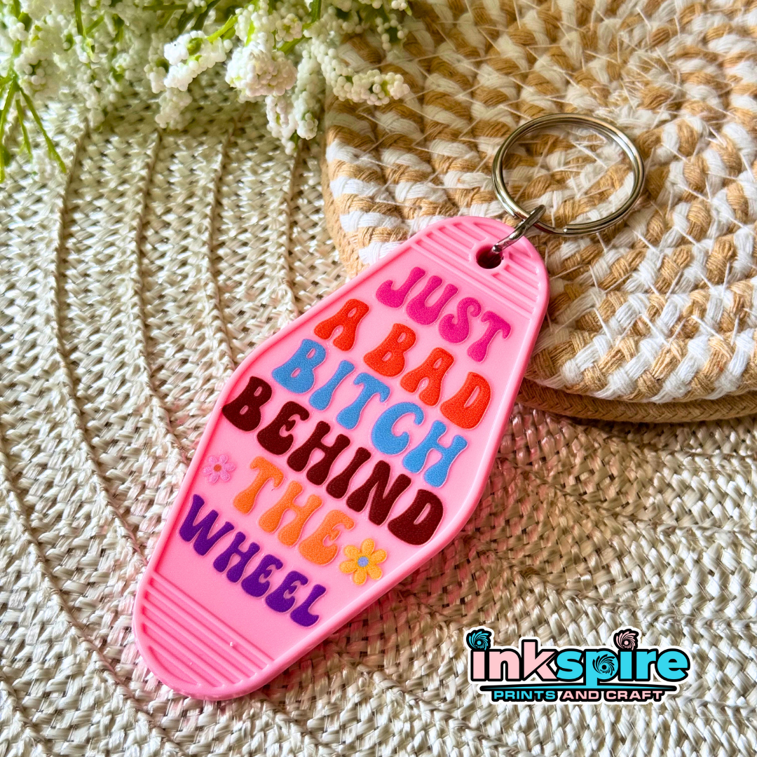 Hotel Keychain Style - Playful Words Design #1 - 1 Pc - Inkspire Prints and Craft