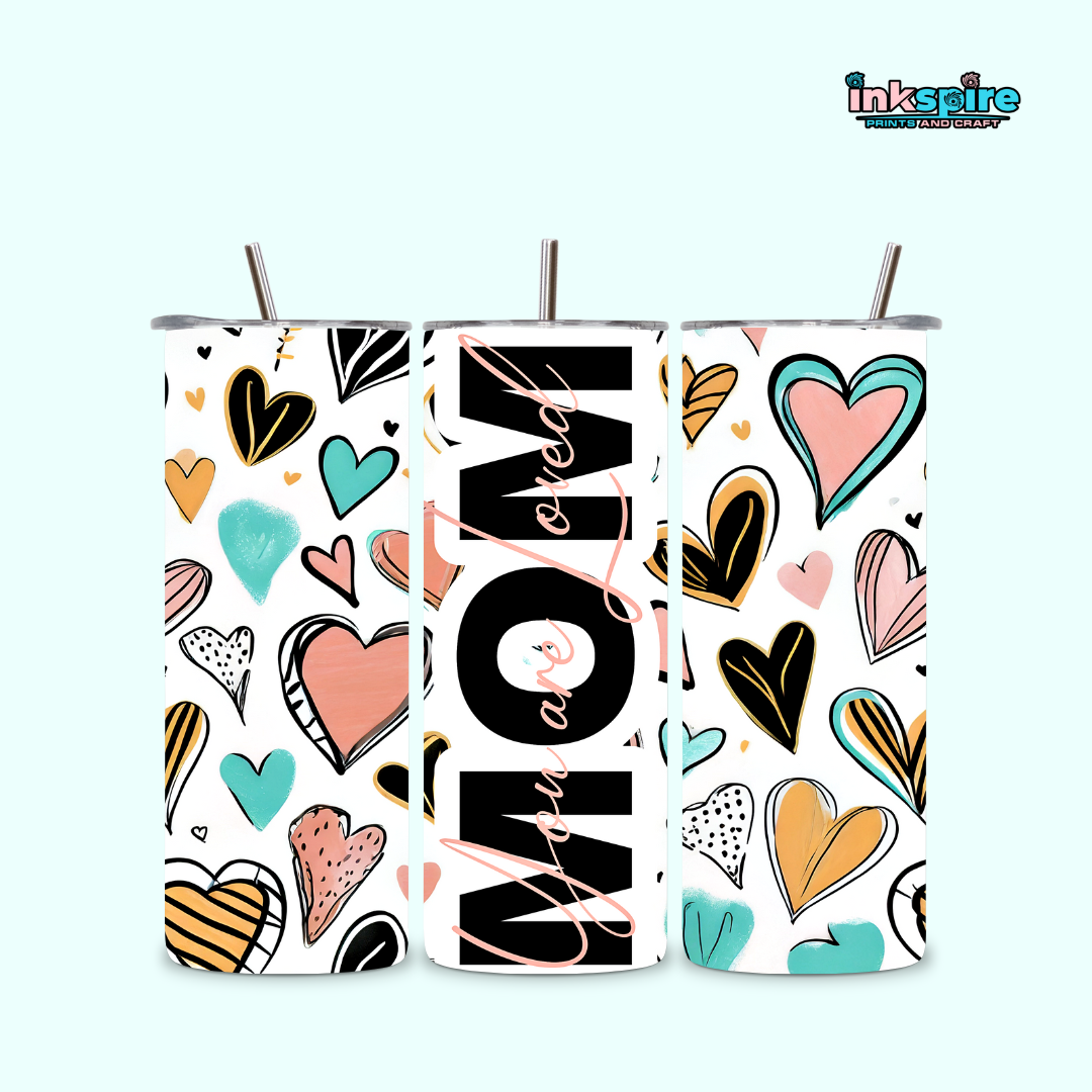 20oz Skinny Tumbler - Love your Mom - 1 Pc - Inkspire Prints and Craft