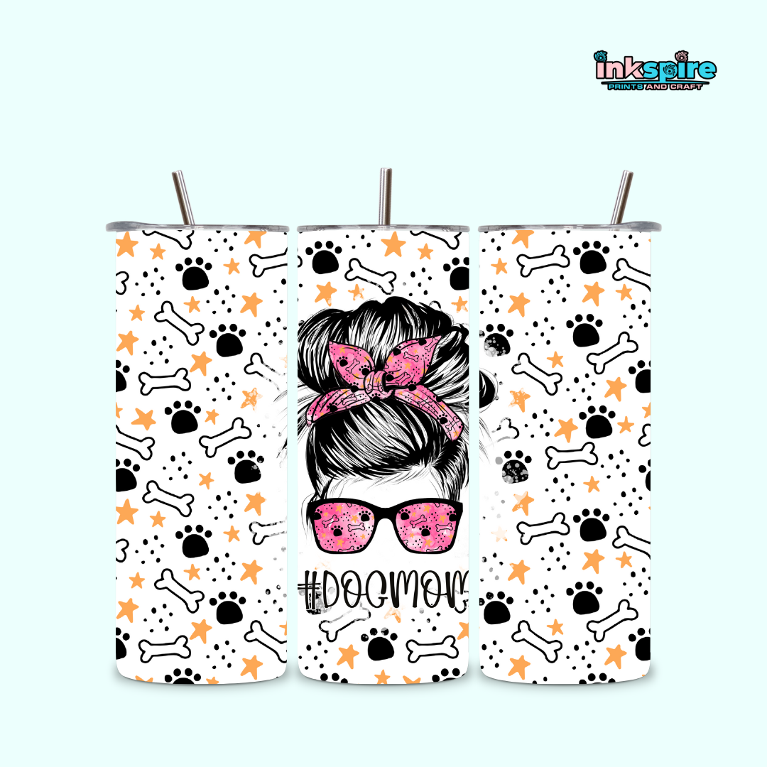 20oz Skinny Tumbler - Dog Mom - 1 Pc - Inkspire Prints and Craft
