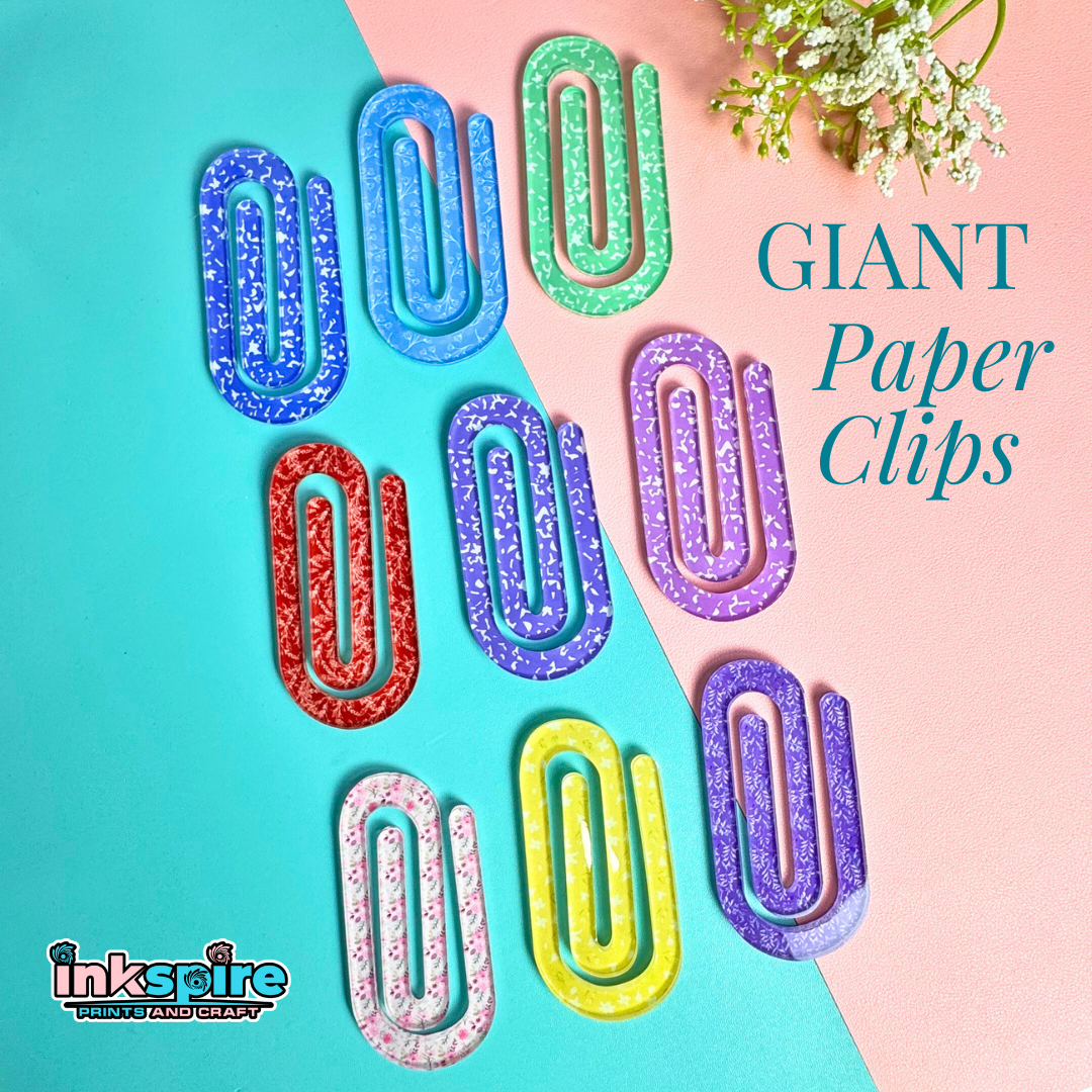 Giant Paper Clips - Colored Composition - 1 Pc - Inkspire Prints and Craft