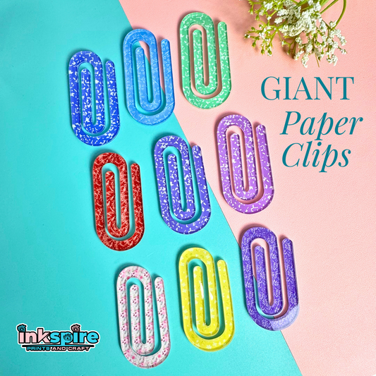 Giant Paper Clips - Floral Pattern - 1 Pc - Inkspire Prints and Craft