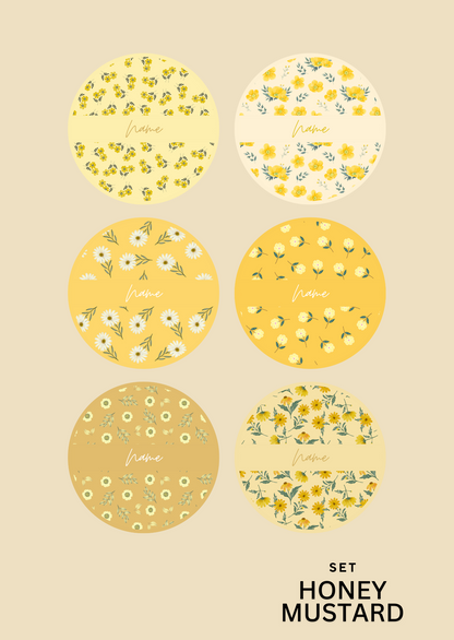 58mm (2.25") - Pocket Mirror for Women (Yellow Version) - 1 Pc - Inkspire Prints and Craft