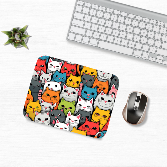 Mouse Pad - Colorful Cats - 1 Pc - Inkspire Prints and Craft
