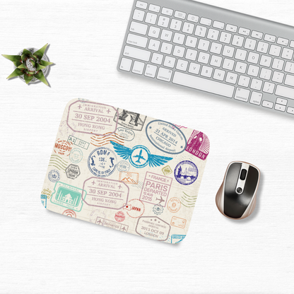 Mouse Pad - Passport Stamp - 1 Pc - Inkspire Prints and Craft