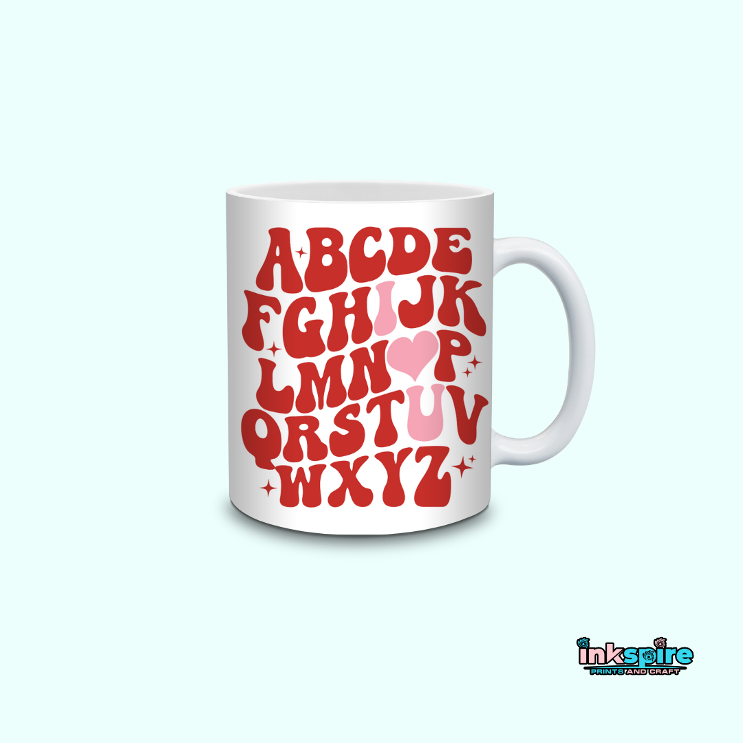 Mug - Alphabet Design - 1 Pc - Inkspire Prints and Craft