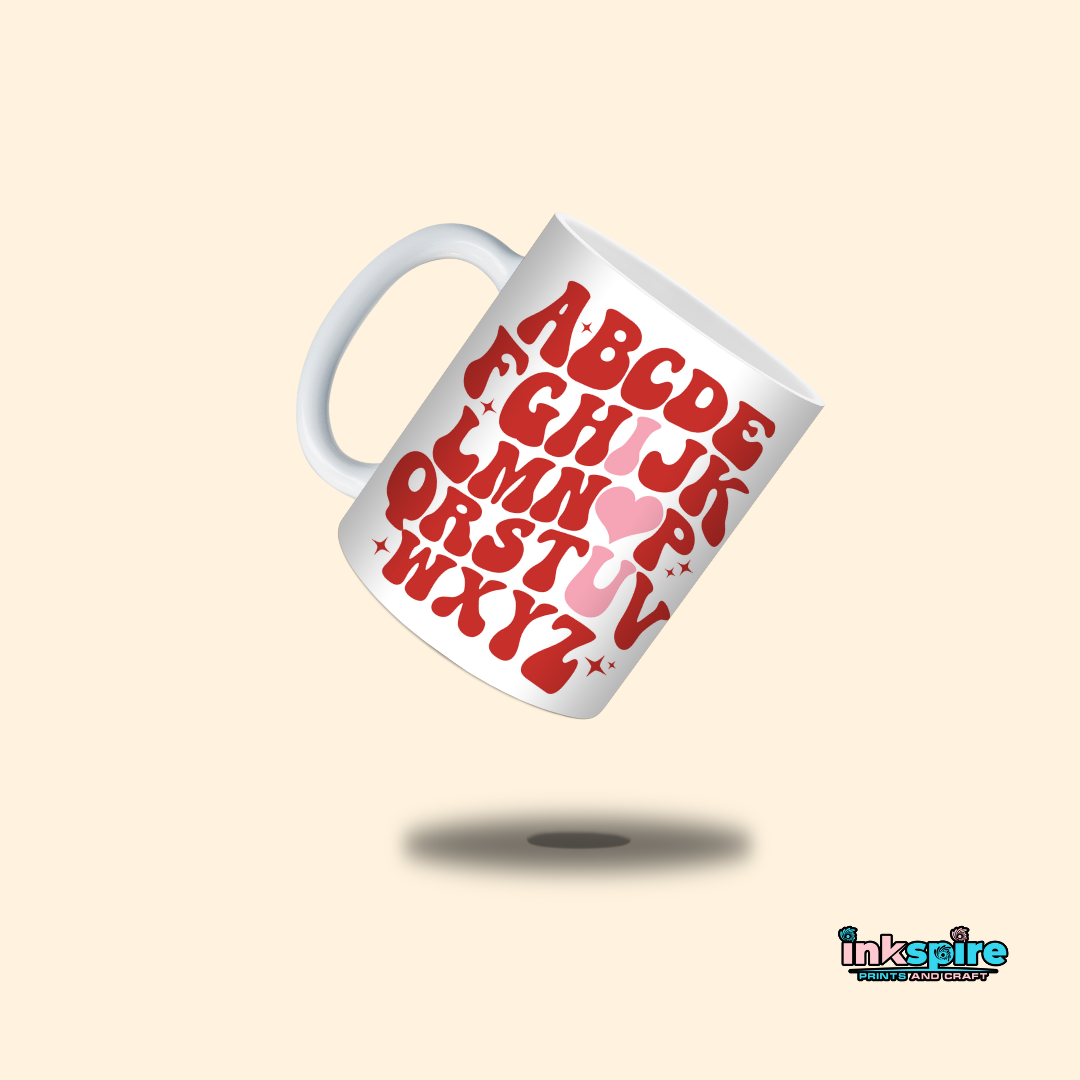 Mug - Alphabet Design - 1 Pc - Inkspire Prints and Craft